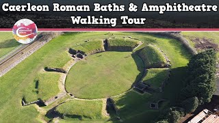 CAERLEON ROMAN BATHS amp AMPHITHEATRE WALES  Walking Tour  Pinned on Places [upl. by Scevo555]