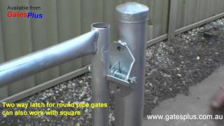 Gate Latch 2 way for round pipe and square [upl. by Oicirbaf617]