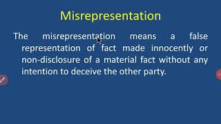 Misrepresentation [upl. by Shaum]